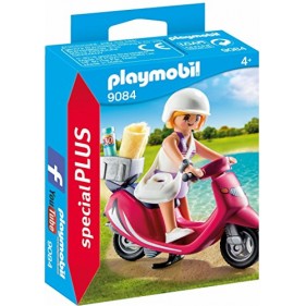 PLAYMOBIL Especiales Plus-9084 Mujer con Scooter, Multicolor, única (9084)
