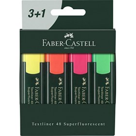 Faber 09254830 - Pack 3+1 marcadores flúor