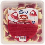 Vidal - Rellenolas Fresones con nata - Caramelo de goma - 65 unidades